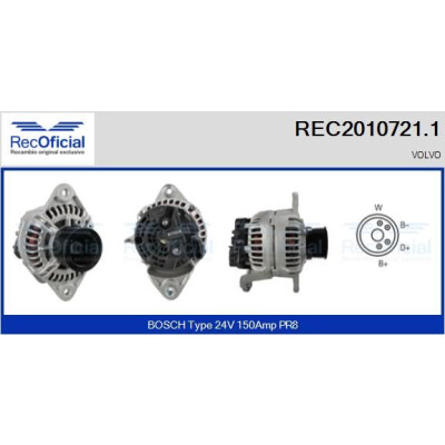 Alternador RECOFICIAL REC2010721.1