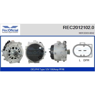 Alternador RECOFICIAL REC2012102.0