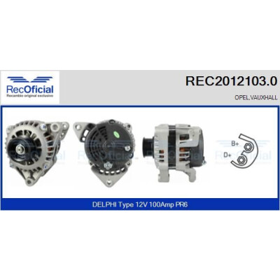 Alternador RECOFICIAL REC2012103.0
