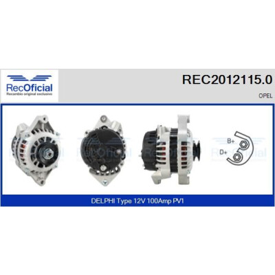 Alternador RECOFICIAL REC2012115.0