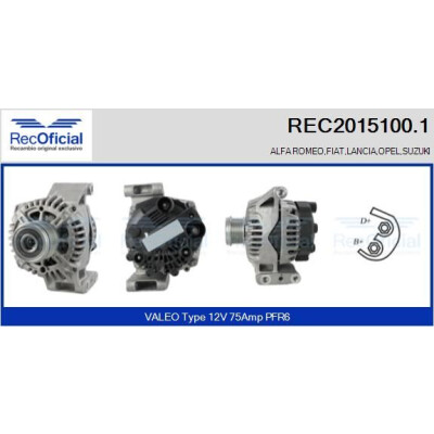Alternador RECOFICIAL REC2015100.1