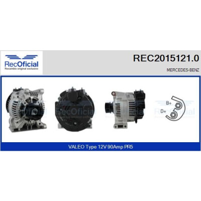 Alternador RECOFICIAL REC2015121.0