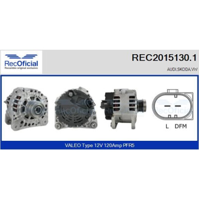 Alternador RECOFICIAL REC2015130.1