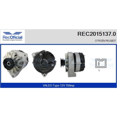 Alternador RECOFICIAL REC2015137.0