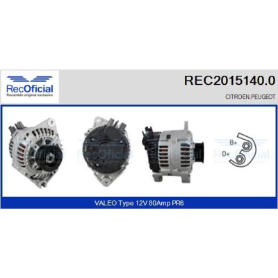Alternador RECOFICIAL REC2015140.0