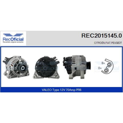 Alternador RECOFICIAL REC2015145.0