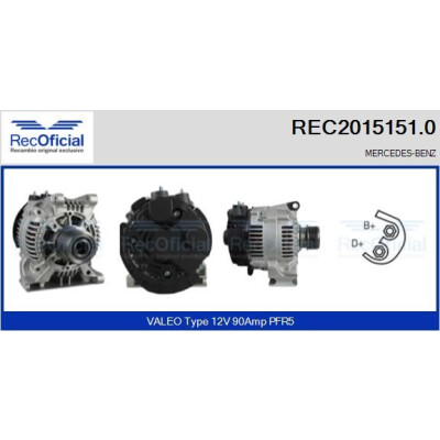 Alternador RECOFICIAL REC2015151.0