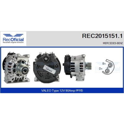 Alternador RECOFICIAL REC2015151.1