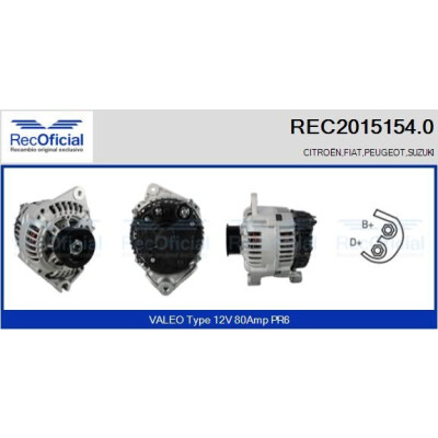 Alternador RECOFICIAL REC2015154.0
