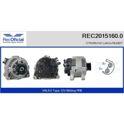 Alternador RECOFICIAL REC2015160.0