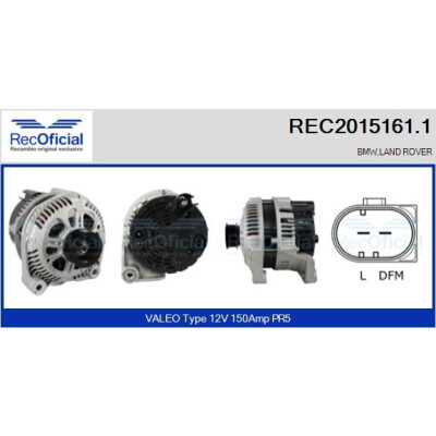 Alternador RECOFICIAL REC2015161.1