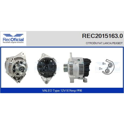 Alternador RECOFICIAL REC2015163.0