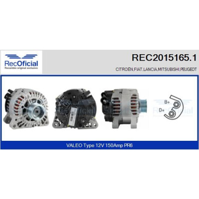 Alternador RECOFICIAL REC2015165.1