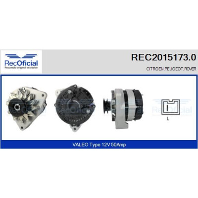 Alternador RECOFICIAL REC2015173.0
