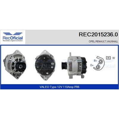Alternador RECOFICIAL REC2015236.0