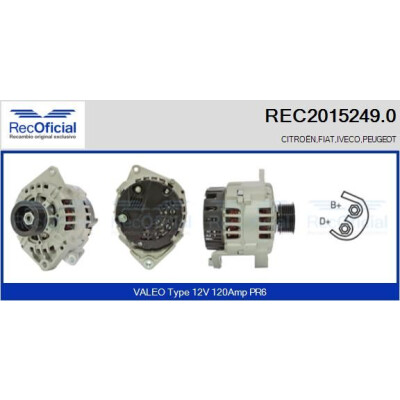 Alternador RECOFICIAL REC2015249.0