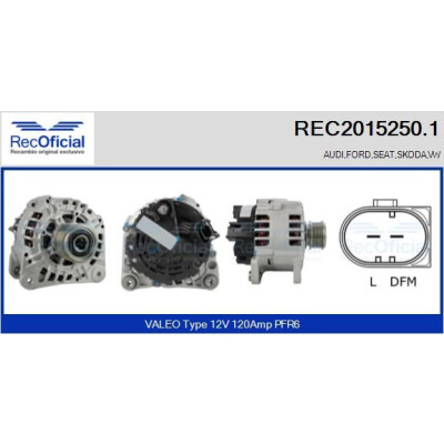 Alternador RECOFICIAL REC2015250.1
