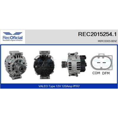 Alternador RECOFICIAL REC2015254.1
