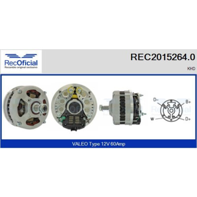 Alternador RECOFICIAL REC2015264.0