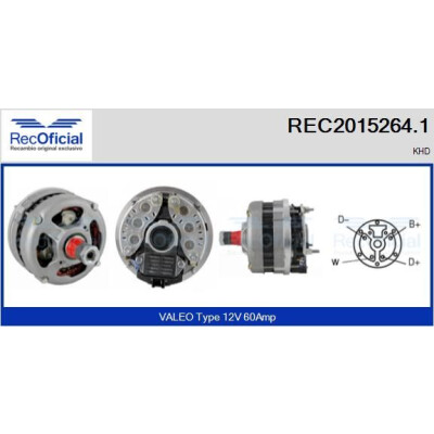 Alternador RECOFICIAL REC2015264.1