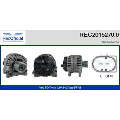 Alternador RECOFICIAL REC2015270.0