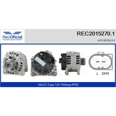 Alternador RECOFICIAL REC2015270.1