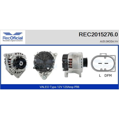 Alternador RECOFICIAL REC2015276.0