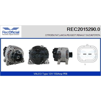 Alternador RECOFICIAL REC2015290.0