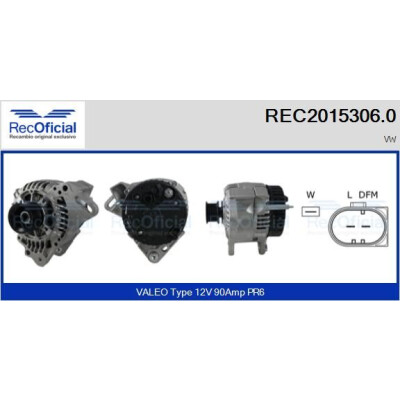 Alternador RECOFICIAL REC2015306.0