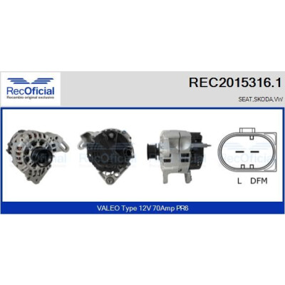 Alternador RECOFICIAL REC2015316.1