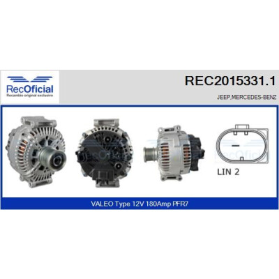 Alternador RECOFICIAL REC2015331.1