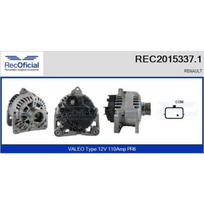 Alternador RECOFICIAL REC2015337.1