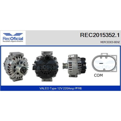 Alternador RECOFICIAL REC2015352.1