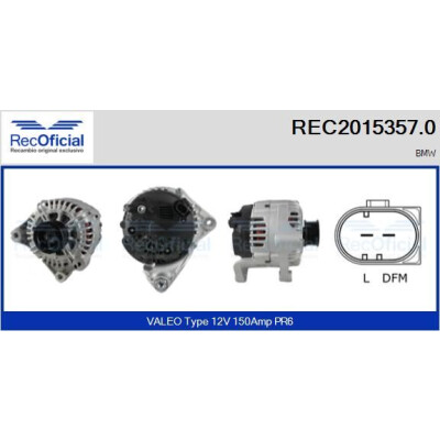 Alternador RECOFICIAL REC2015357.0