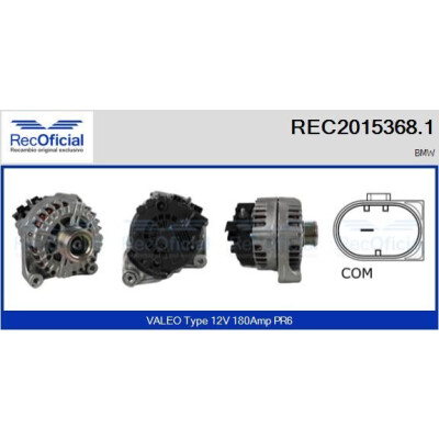Alternador RECOFICIAL REC2015368.1