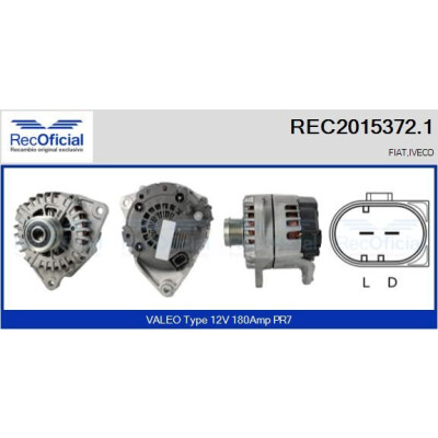 Alternador RECOFICIAL REC2015372.1