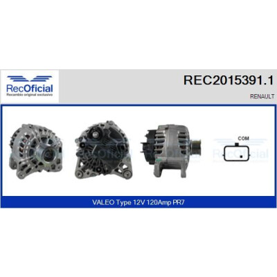 Alternador RECOFICIAL REC2015391.1