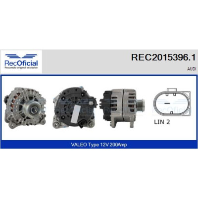Alternador RECOFICIAL REC2015396.1