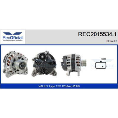 Alternador RECOFICIAL REC2015534.1