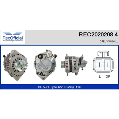 Alternador RECOFICIAL REC2020208.4
