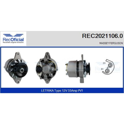 Alternador RECOFICIAL REC2021106.0
