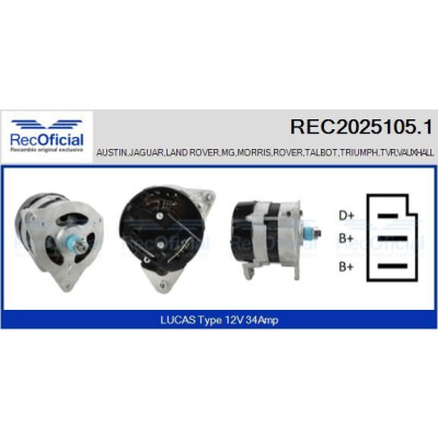 Alternador RECOFICIAL REC2025105.1