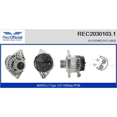 Alternador RECOFICIAL REC2030103.1