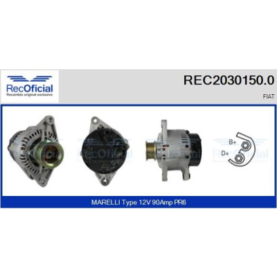 Alternador RECOFICIAL REC2030150.0