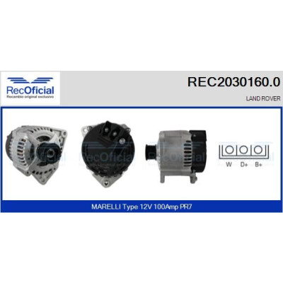 Alternador RECOFICIAL REC2030160.0