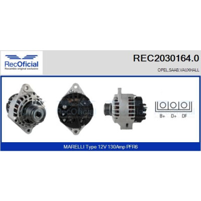Alternador RECOFICIAL REC2030164.0