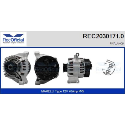 Alternador RECOFICIAL REC2030171.0