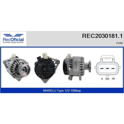 Alternador RECOFICIAL REC2030181.1
