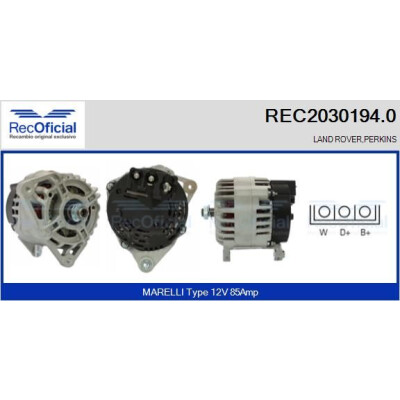 Alternador RECOFICIAL REC2030194.0