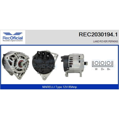 Alternador RECOFICIAL REC2030194.1
